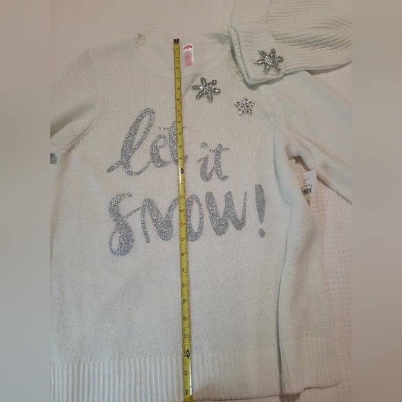 Let It Snow Sweater with Faux Fur Cuffs - Picture 14 of 14